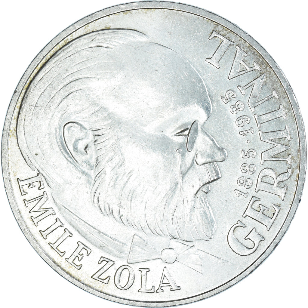 Moeda, França, Germinal, 100 Francs, 1985, Paris, AU(55-58), Prata, KM:957