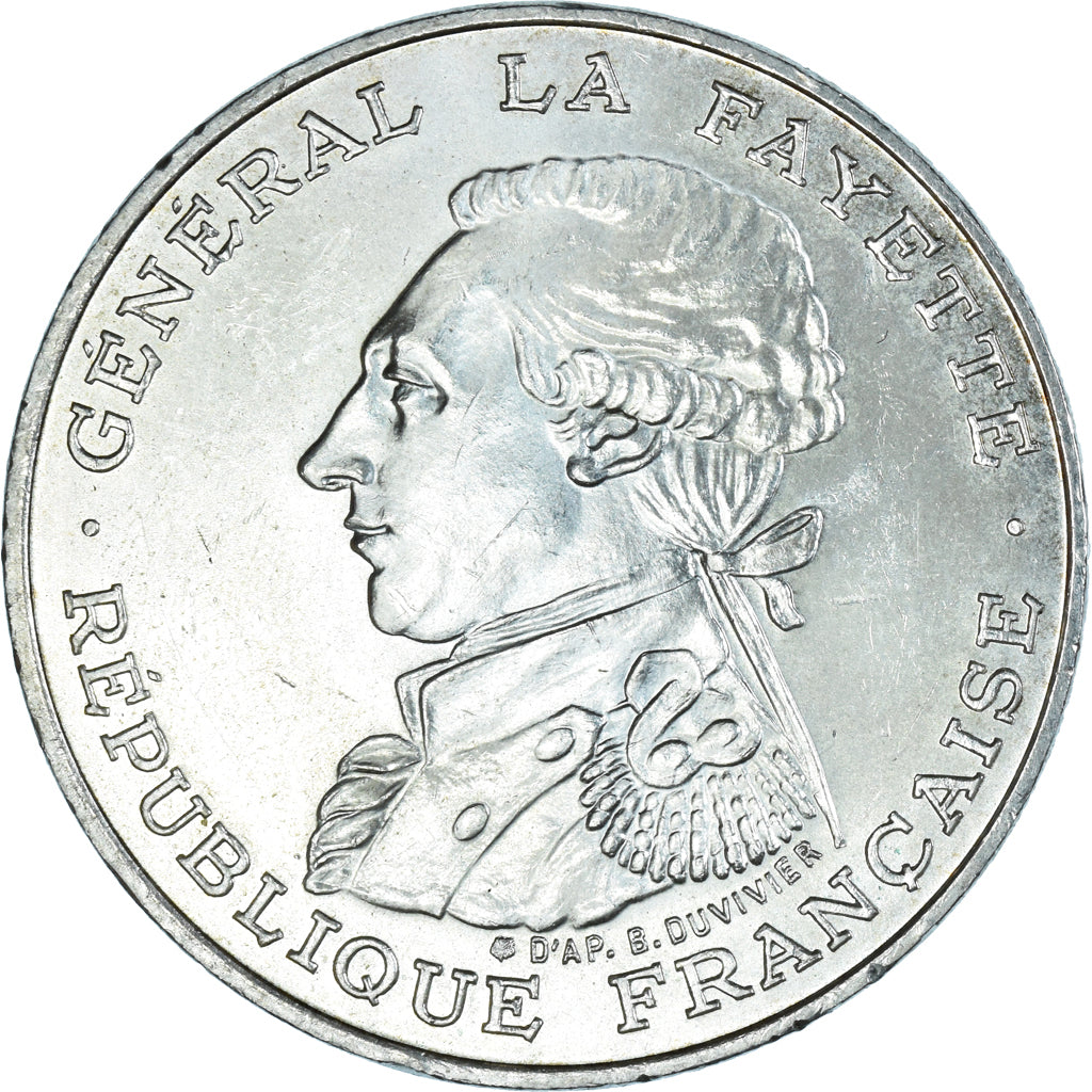Coin, France, Lafayette, 100 Francs, 1987, AU(55-58), Silver, KM:962