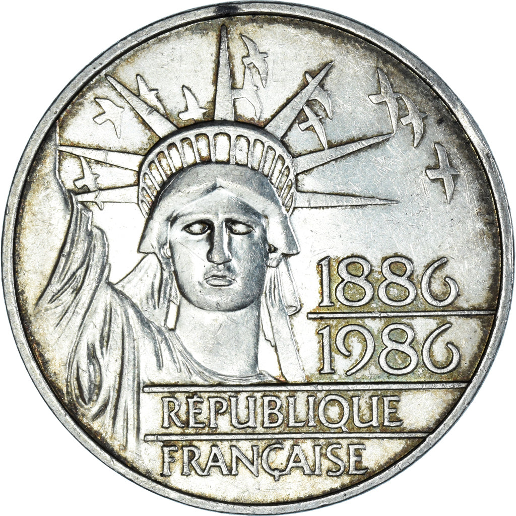 Moneta, Francia, Statue de la Liberté, 100 Francs, 1986, Paris, BB, Argento