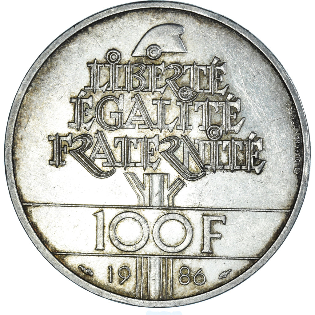 Moneta, Francia, Statue de la Liberté, 100 Francs, 1986, Paris, BB, Argento