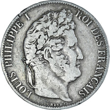 Moneta, Francia, Louis-Philippe, 5 Francs, 1847, Strasbourg, MB, Argento