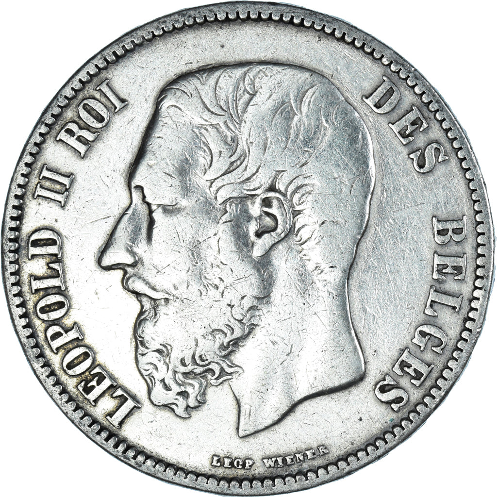 Coin, Belgium, Leopold II, 5 Francs, 5 Frank, 1870, VF(20-25), Silver, KM:24