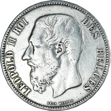Coin, Belgium, Leopold II, 5 Francs, 5 Frank, 1870, VF(20-25), Silver, KM:24