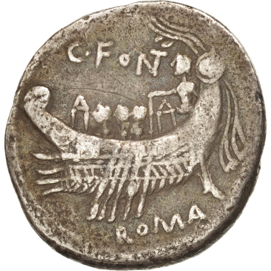 Fonteia, Denarius, Rome, VF(30-35), Silver, 3.72