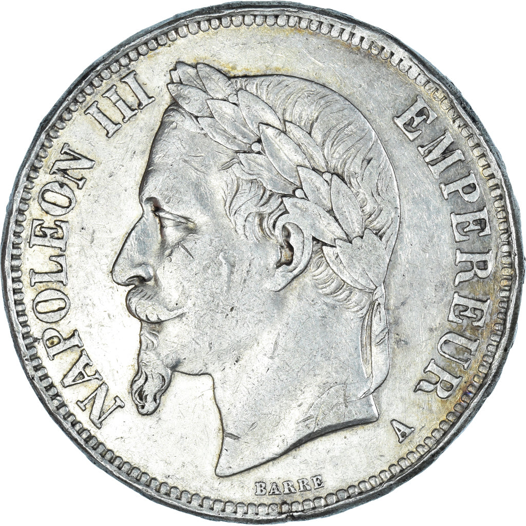 Moeda, França, Napoleon III, Napoléon III, 5 Francs, 1869, Paris, EF(40-45)