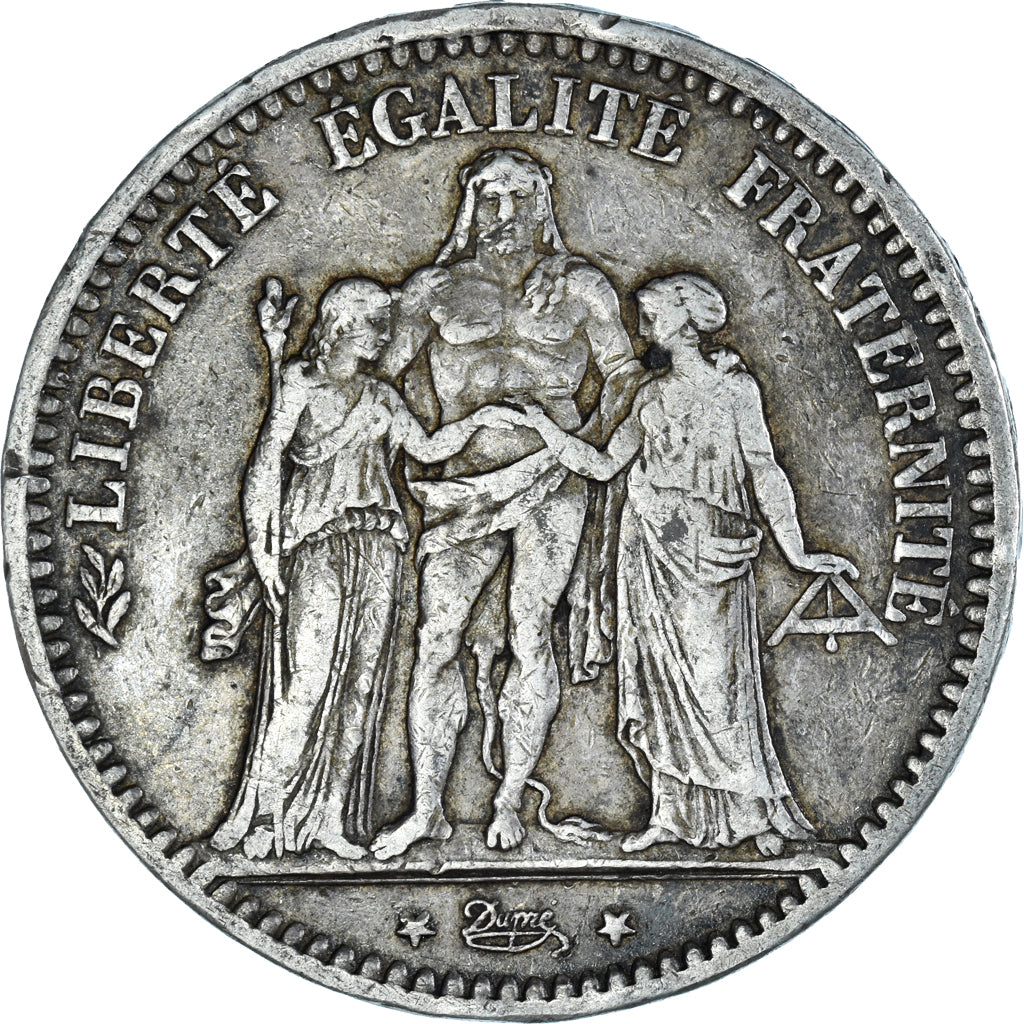 Coin, France, Hercule, 5 Francs, 1873, Paris, EF(40-45), Silver, KM:820.1