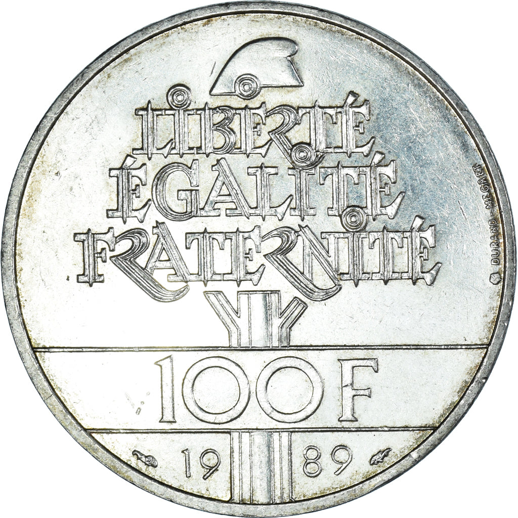 Monnaie, France, Droits de l'Homme, 100 Francs, 1989, TTB+, Argent, Gadoury:904