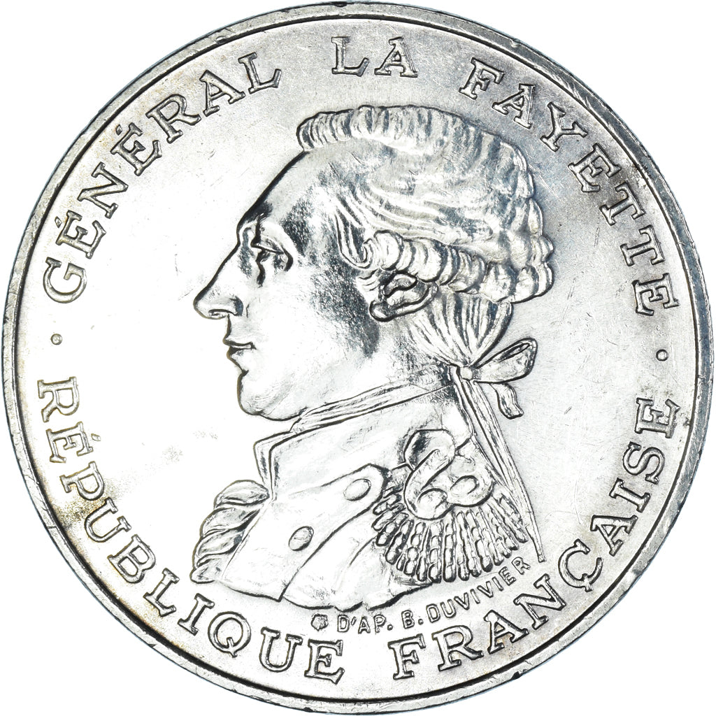 Coin, France, Lafayette, 100 Francs, 1987, EF(40-45), Silver, KM:962