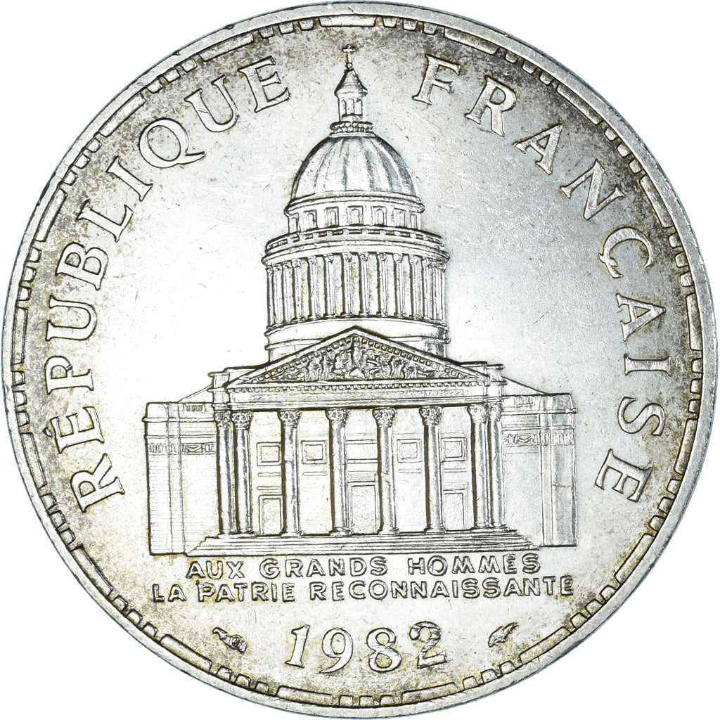 Coin, France, Panthéon, 100 Francs, 1982, Paris, AU(50-53), Silver, KM:951.1
