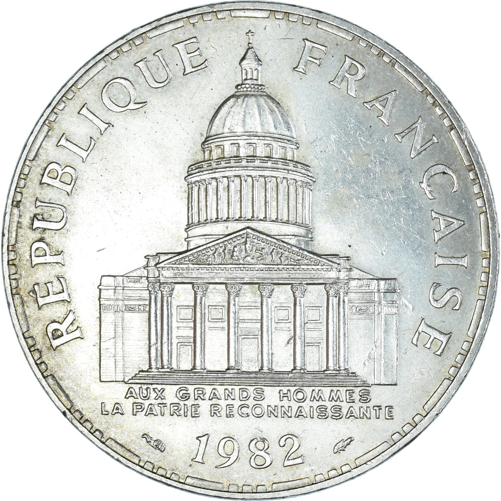 Coin, France, Panthéon, 100 Francs, 1982, Paris, AU(50-53), Silver, KM:951.1
