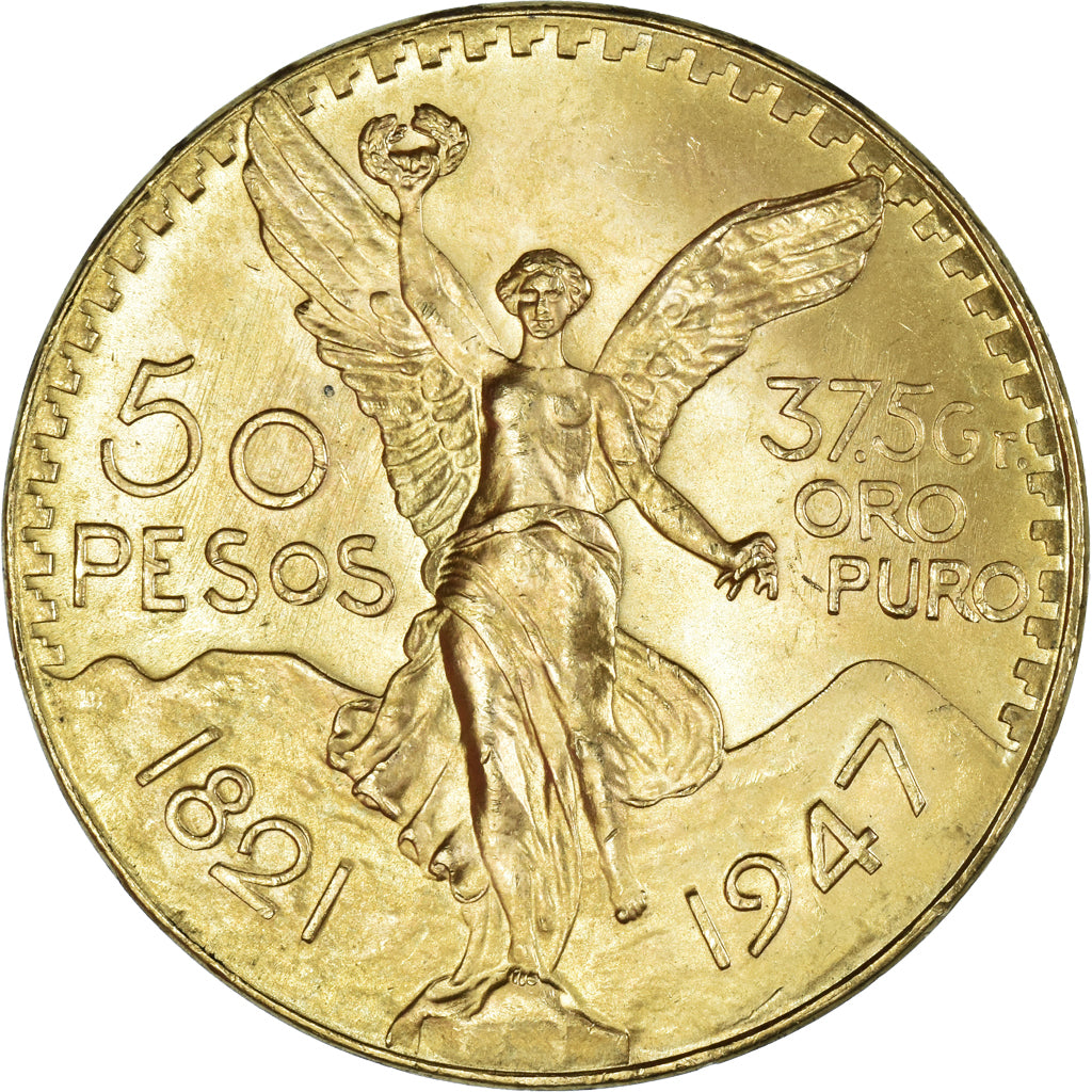 Moneta, Messico, 50 Pesos, 1947, Mexico City, SPL, Oro, KM:481