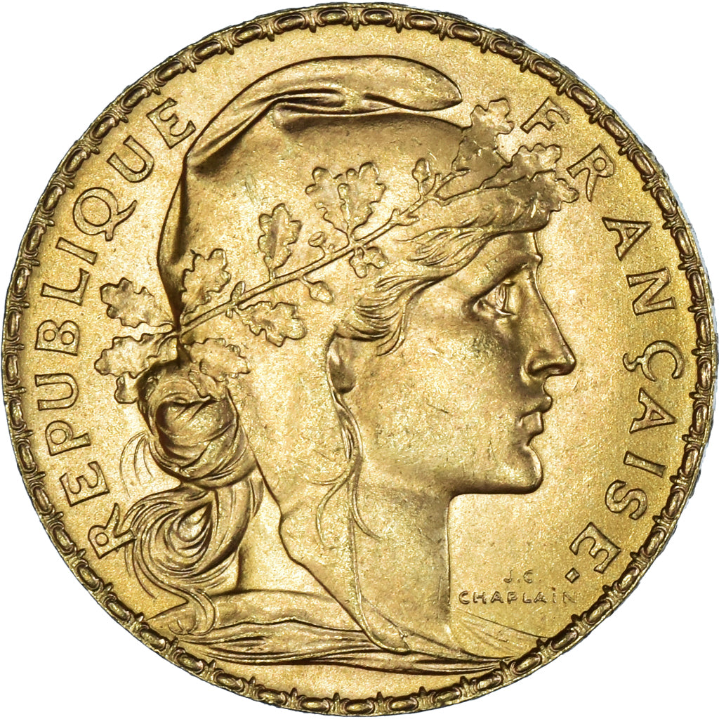 Coin, France, Marianne, 20 Francs, 1913, Paris, MS(60-62), Gold, KM:857