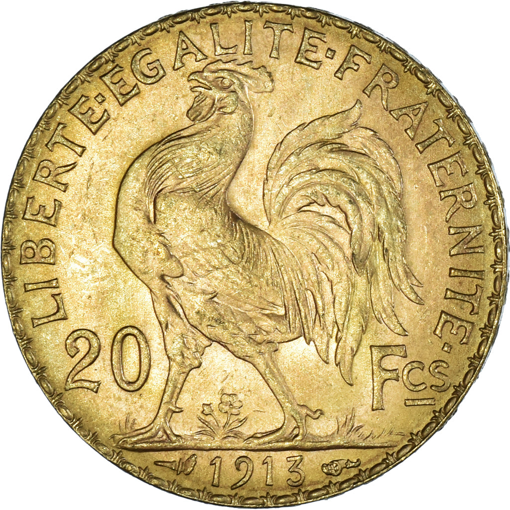Coin, France, Marianne, 20 Francs, 1913, Paris, MS(60-62), Gold, KM:857
