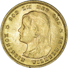Coin, Netherlands, Wilhelmina I, 10 Gulden, 1897, MS(60-62), Gold, KM:118