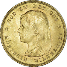 Coin, Netherlands, Wilhelmina I, 10 Gulden, 1897, MS(60-62), Gold, KM:118
