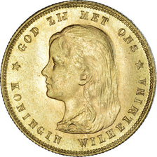 Coin, Netherlands, Wilhelmina I, 10 Gulden, 1897, MS(60-62), Gold, KM:118