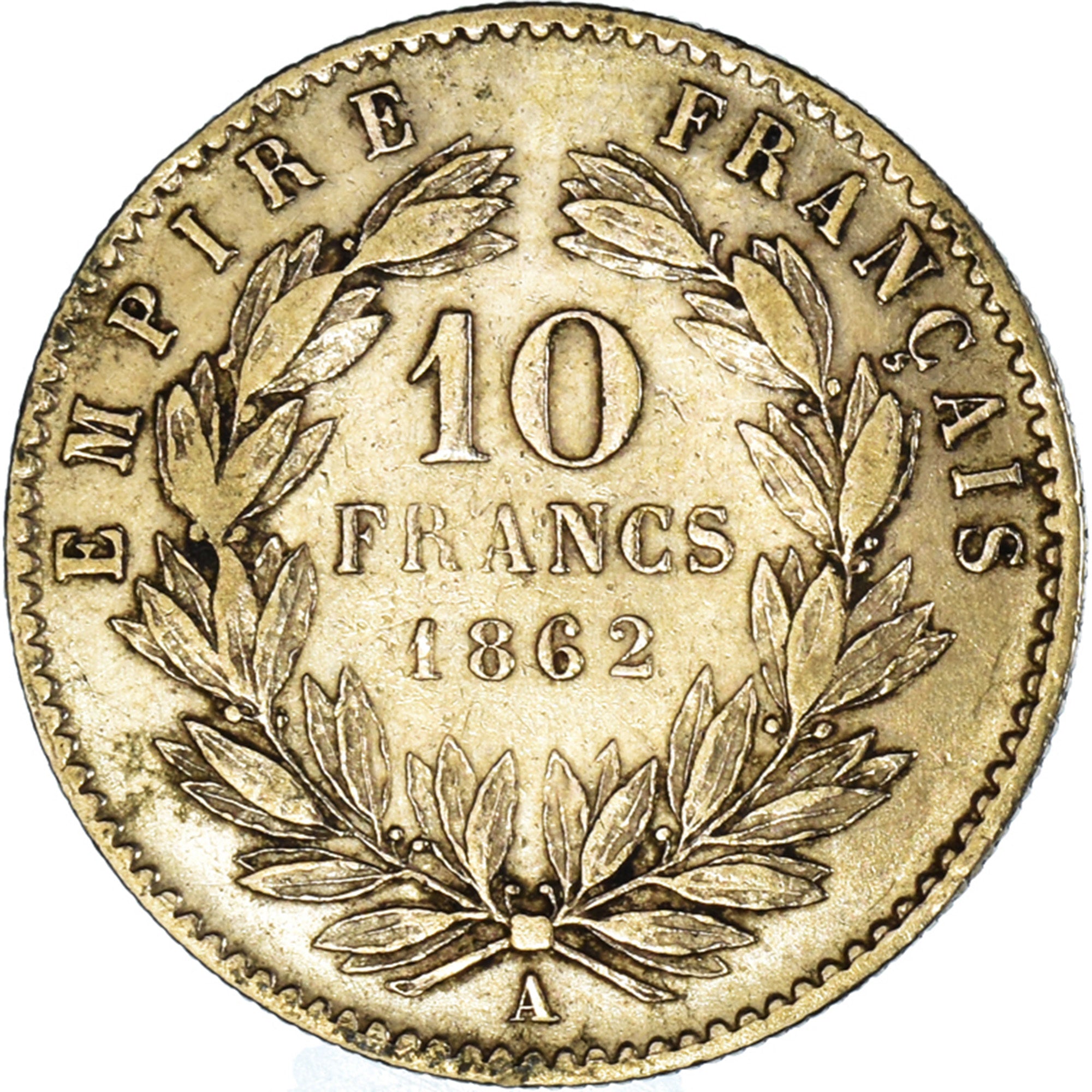 Moeda, França, Napoleon III, Napoléon III, 10 Francs, 1862, Strasbourg