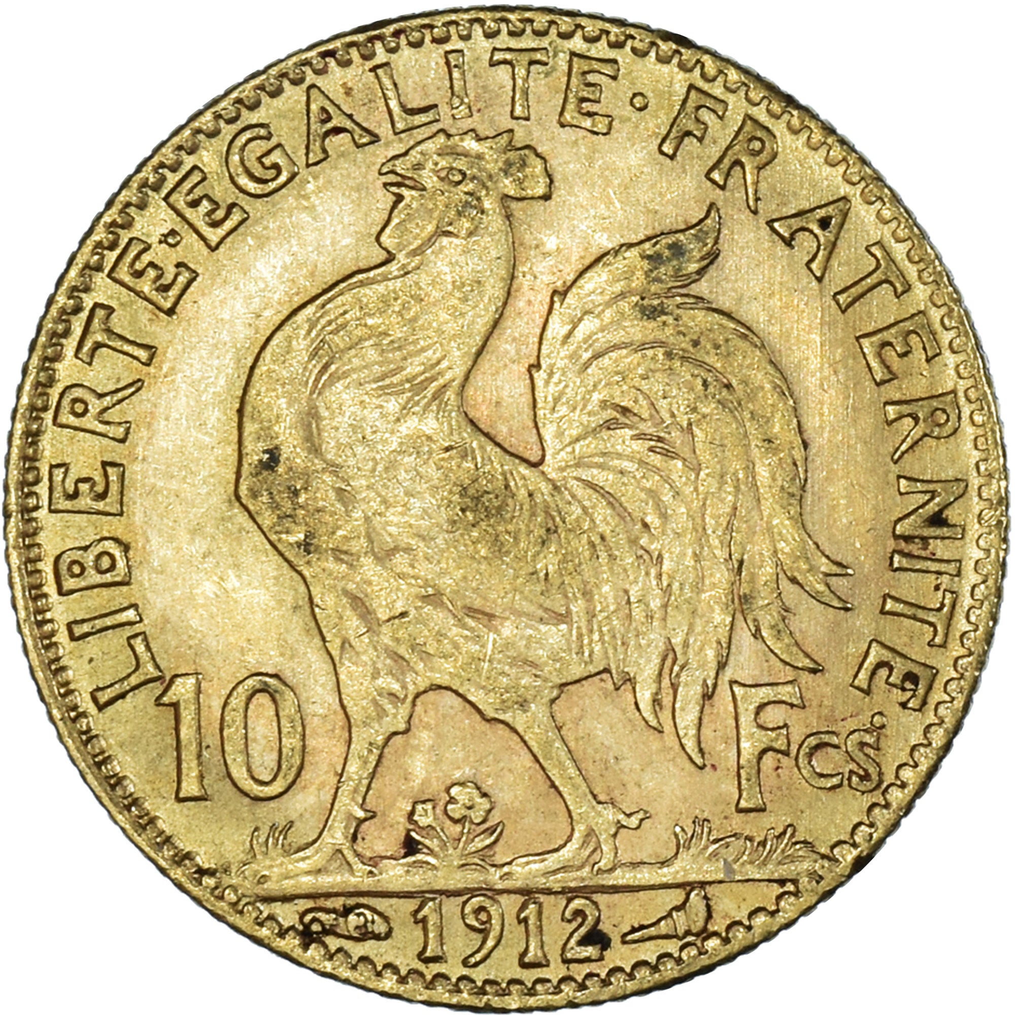 Monnaie, France, Marianne, 10 Francs, 1912, Paris, Coq, TTB+, Or, Gadoury:1017