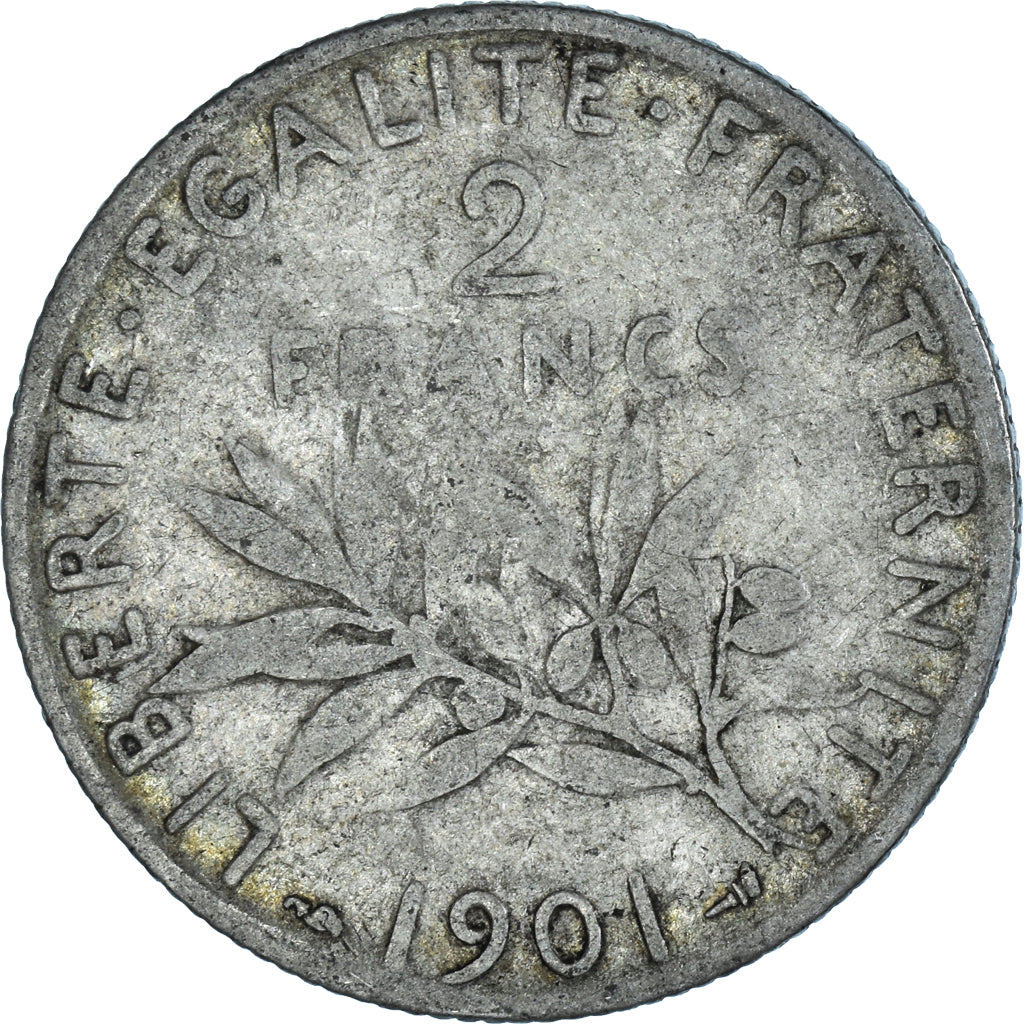 Monnaie, France, Semeuse, 2 Francs, 1901, Paris, TB+, Argent, Gadoury:532