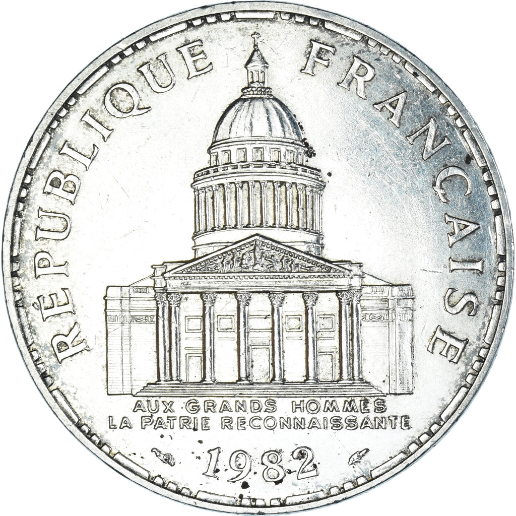 Coin, France, Panthéon, 100 Francs, 1982, Paris, AU(55-58), Silver, KM:951.1