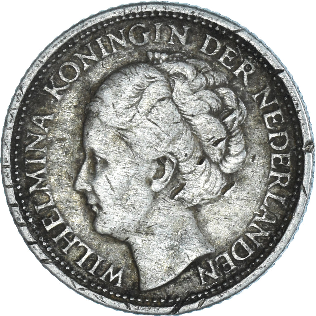 Coin, Curacao, 1/10 Gulden, 1944, Denver, USA, VF(30-35), Silver, KM:43