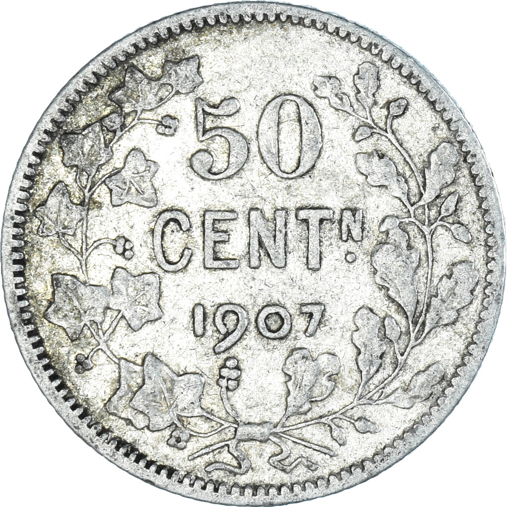 Coin, Belgium, 50 Centimes, 1907, VF(20-25), Silver, KM:61.1