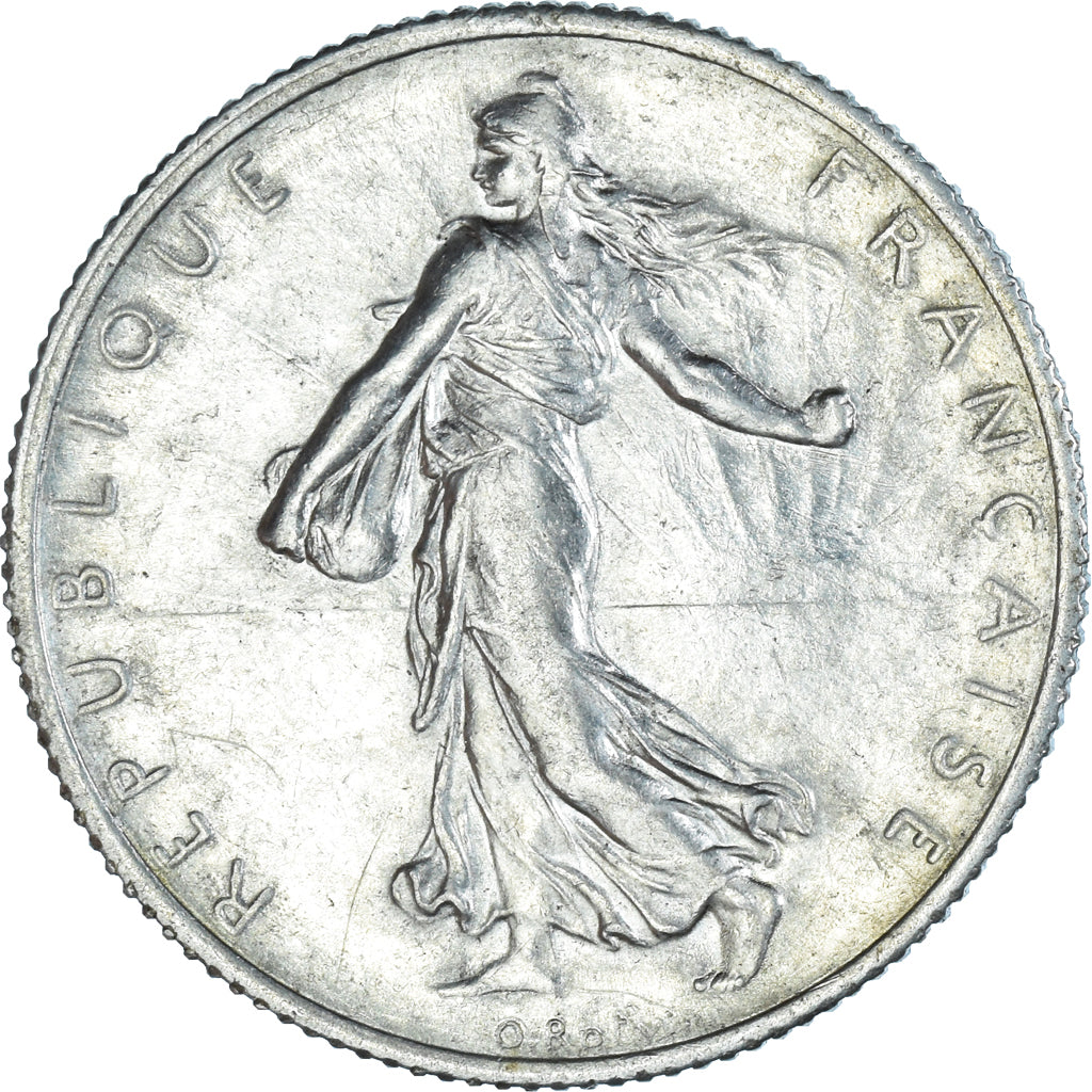 Coin, France, Semeuse, 2 Francs, 1916, Paris, AU(55-58), Silver, KM:845.1