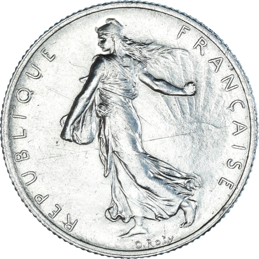 Coin, France, Semeuse, 2 Francs, 1917, Paris, MS(63), Silver, KM:845.1