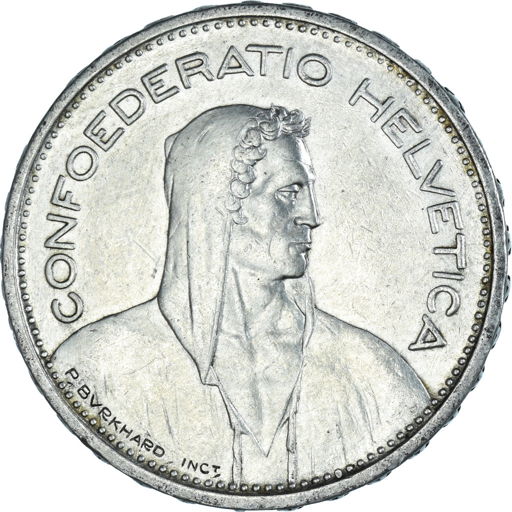 Coin, Switzerland, 5 Francs, 1932, Bern, AU(55-58), Silver, KM:40