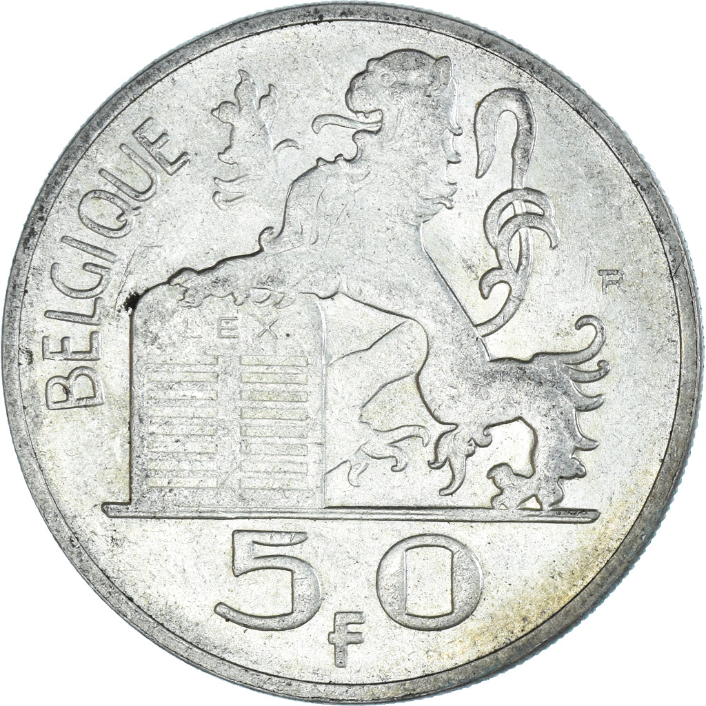 Coin, Belgium, 50 Francs, 50 Frank, 1948, EF(40-45), Silver, KM:137
