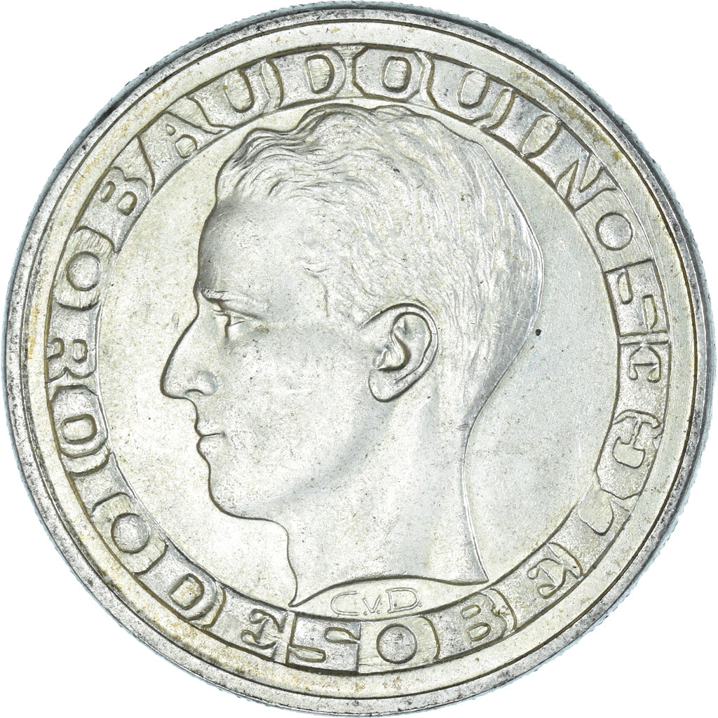 Coin, Belgium, 50 Francs, 50 Frank, 1958, Brussels, AU(55-58), Silver, KM:151.1