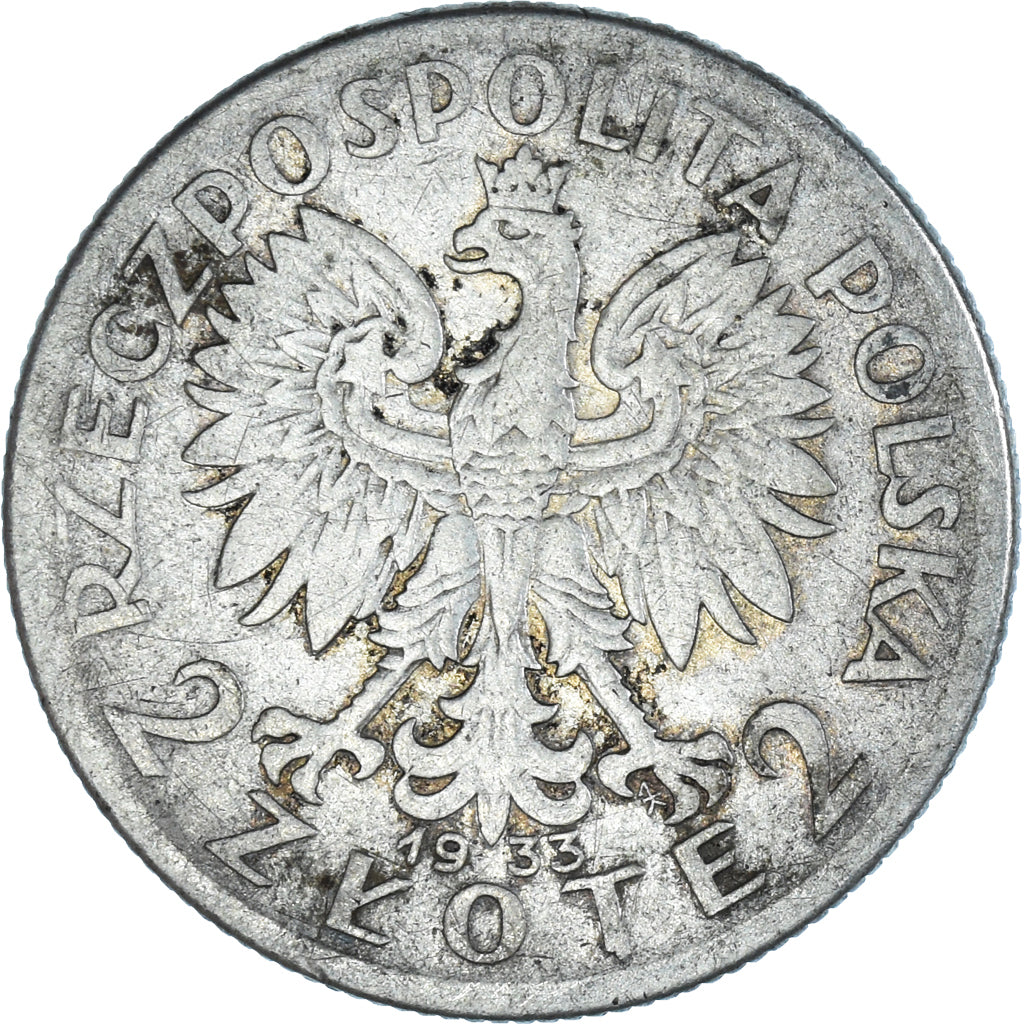 Monnaie, Pologne, 2 Zlote, 1933, Warsaw, TB+, Argent, KM:20