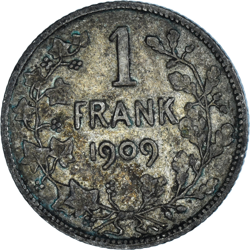 Coin, Belgium, Franc, 1909, 1 Frank, VF(30-35), Silver, KM:57.1