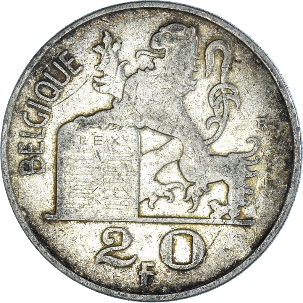 Coin, Belgium, 20 Francs, 20 Frank, 1950, VF(30-35), Silver, KM:140.1