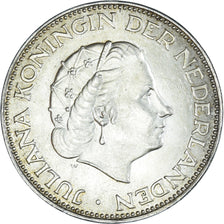 Coin, Netherlands, Juliana, 2-1/2 Gulden, 1960, AU(55-58), Silver, KM:185