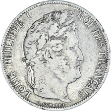 Coin, France, Louis-Philippe, 5 Francs, 1844, Paris, VF(20-25), Silver