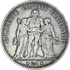 Coin, France, Hercule, 5 Francs, 1875, Paris, VF(30-35), Silver, KM:820.1