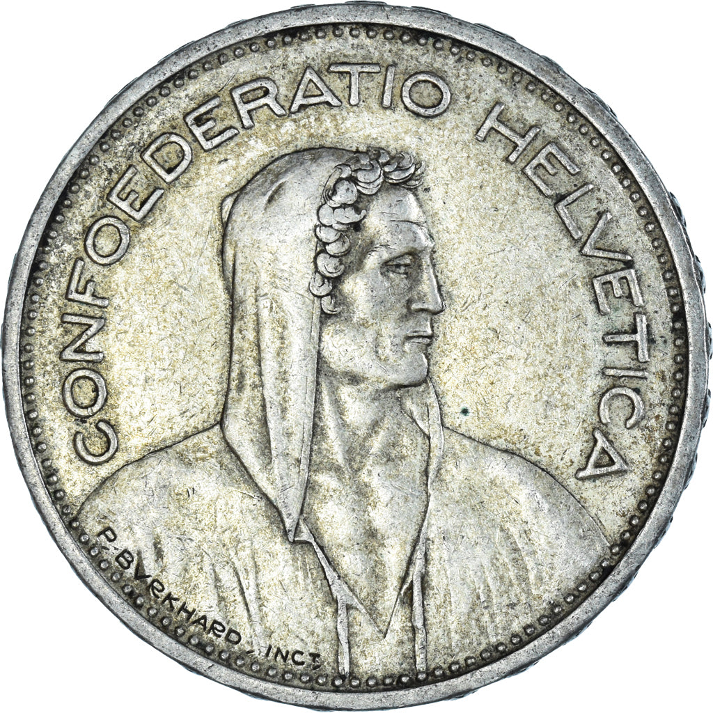 Coin, Switzerland, 5 Francs, 1931, Bern, EF(40-45), Silver, KM:40