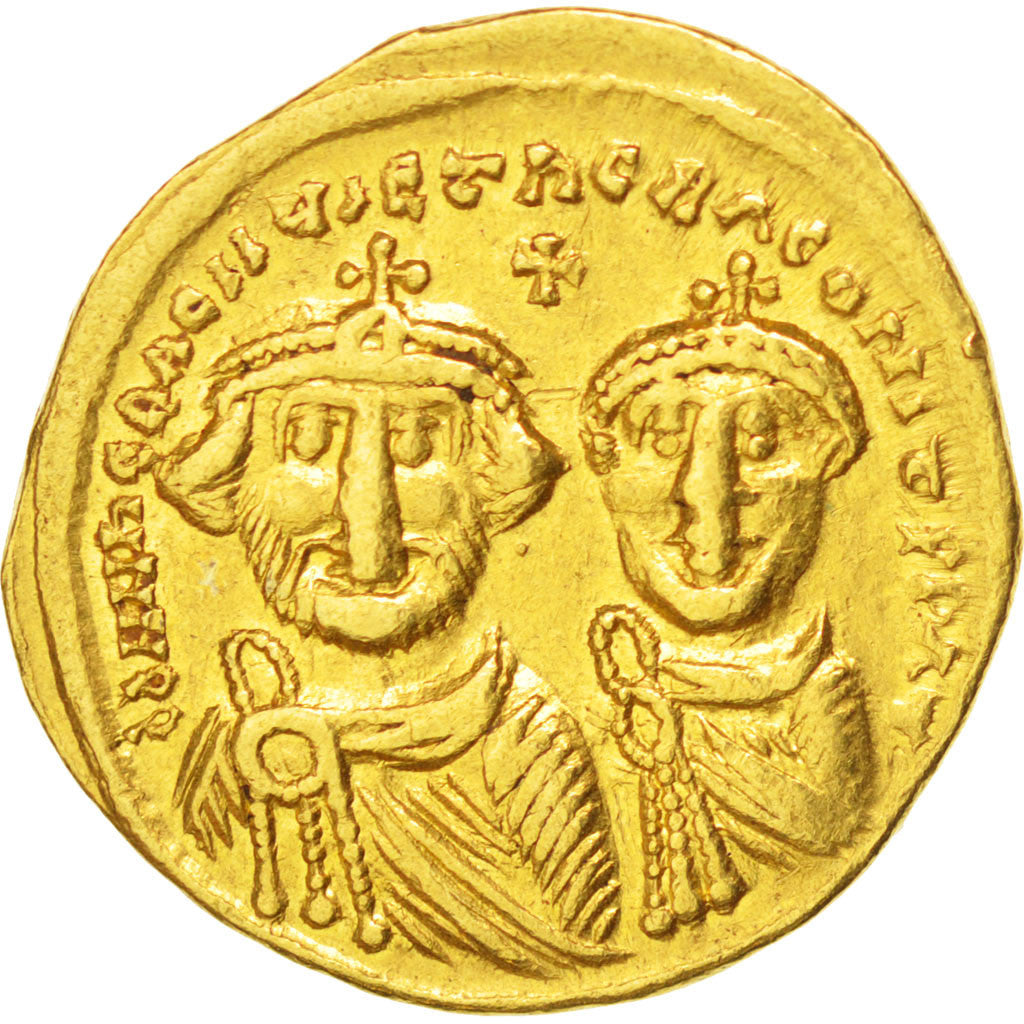 Heraclius 610-641, Solidus, Constantinople, AU(55-58), Gold, Sear #743, 4.35