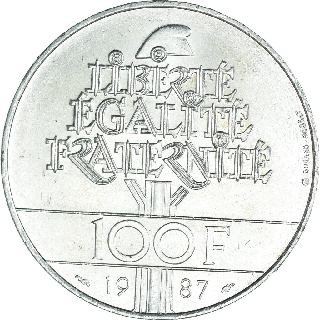 Moneta, Francia, Lafayette, 100 Francs, 1987, SPL-, Argento, KM:962, Gadoury:902