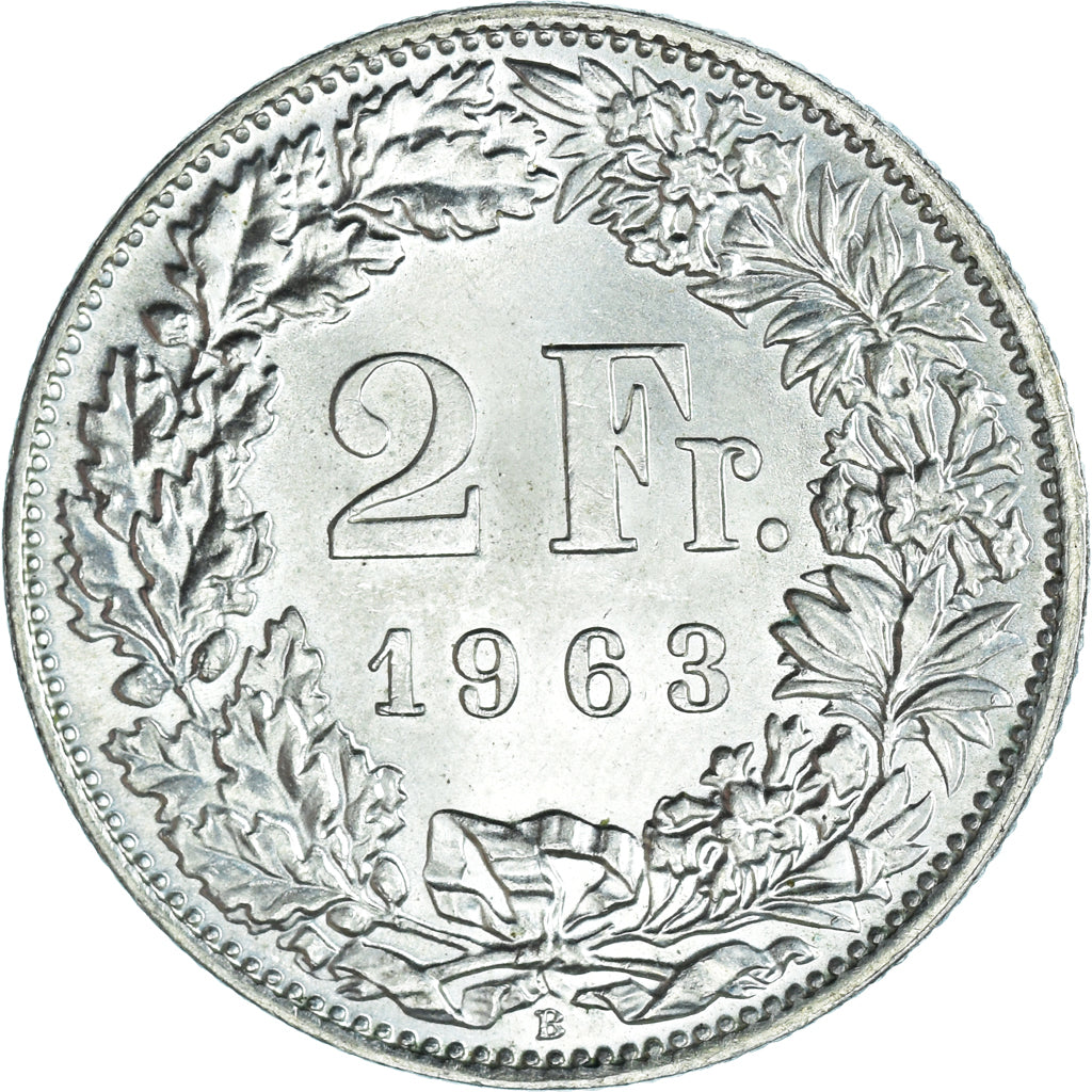 Monnaie, Suisse, 2 Francs, 1963, Bern, FDC, Argent, KM:21