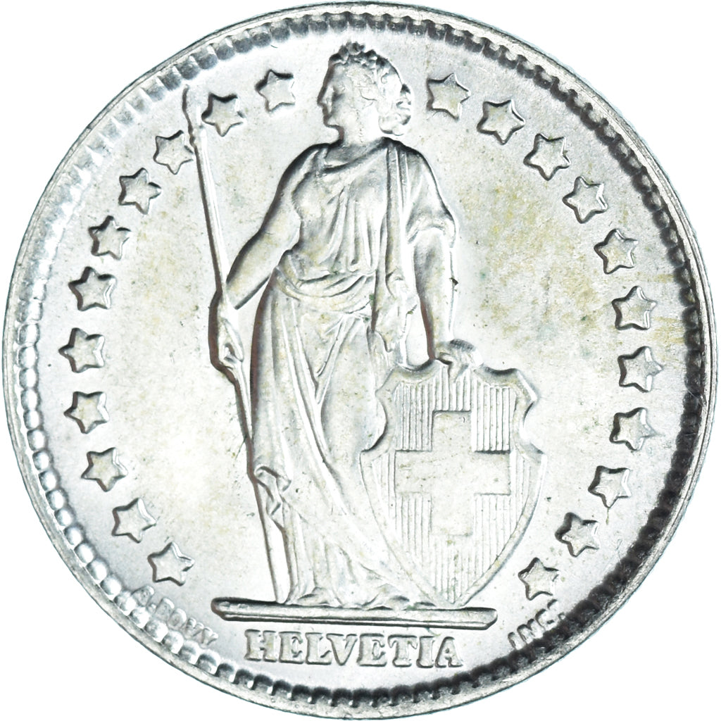 Moneta, Szwajcaria, Franc, 1964, Bern, MS(64), Srebro, KM:24