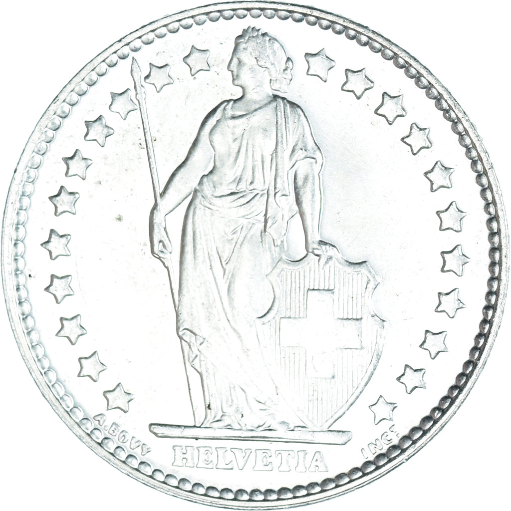 Moneta, Szwajcaria, Franc, 1965, Bern, MS(64), Srebro, KM:24