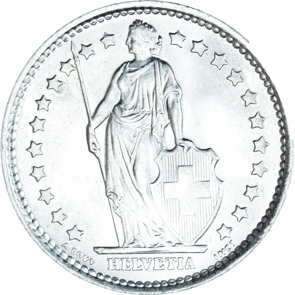 Coin, Switzerland, Franc, 1966, Bern, MS(64), Silver, KM:24