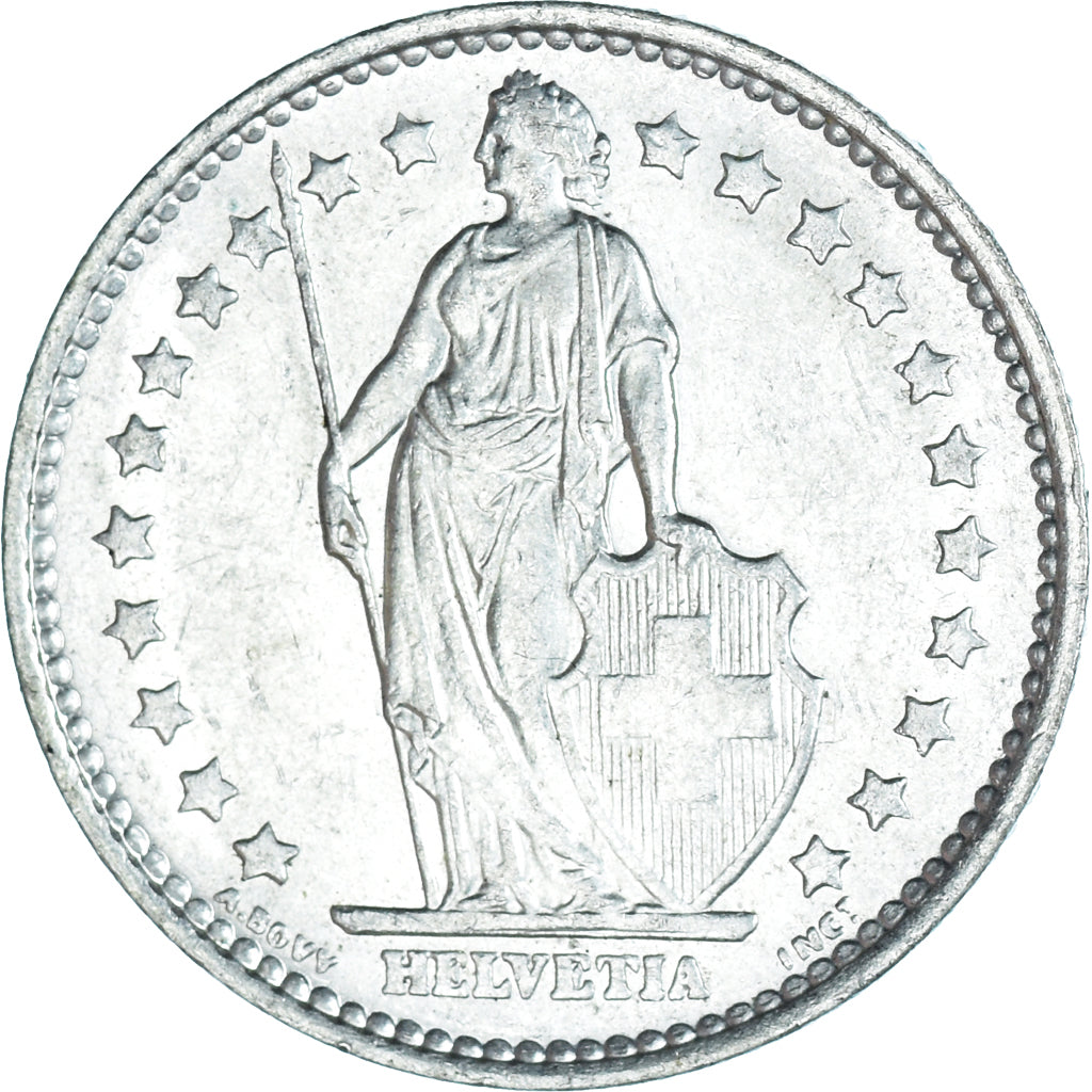 Coin, Switzerland, Franc, 1967, Bern, MS(63), Silver, KM:24