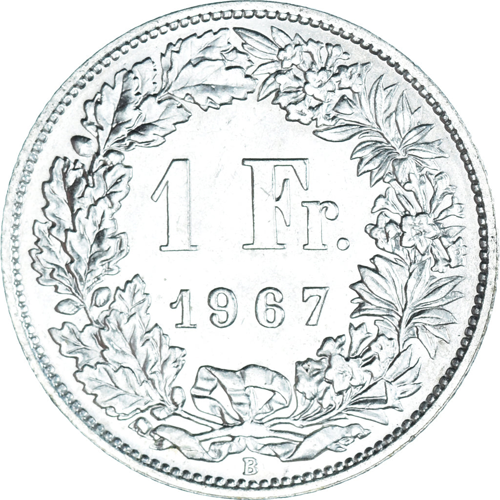 Moneta, Svizzera, Franc, 1967, Bern, FDC, Argento, KM:24