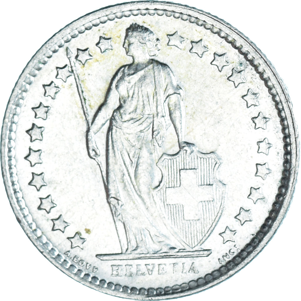 Moneta, Szwajcaria, 1/2 Franc, 1960, Bern, MS(60-62), Srebro, KM:23