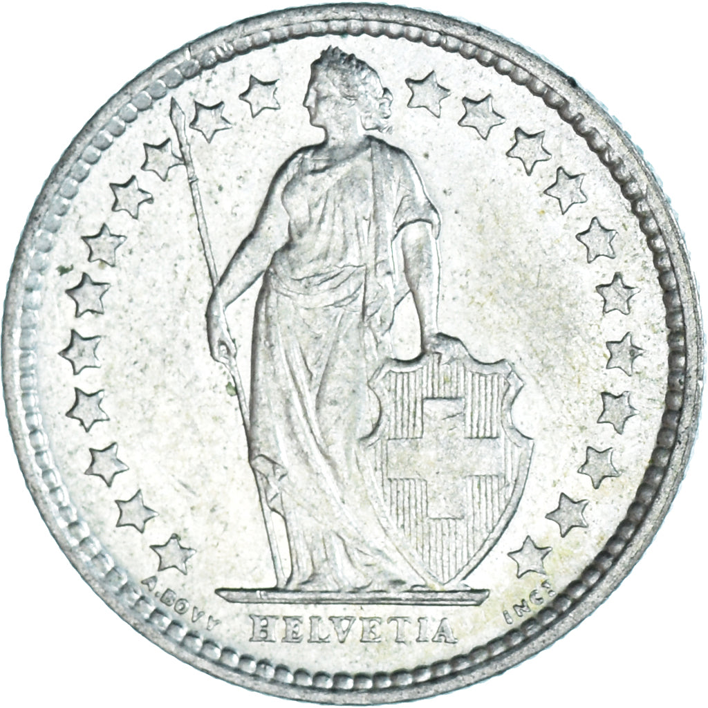 Moneta, Svizzera, 1/2 Franc, 1961, Bern, SPL, Argento, KM:23