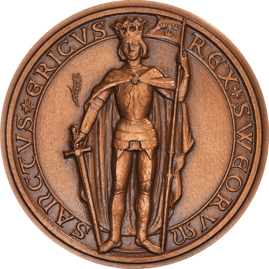France, Medal, Sanctus Ericus Rex Weorum, History, 1982, MS(65-70), Bronze