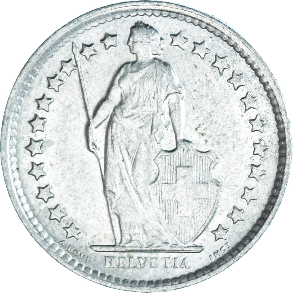 Moneta, Szwajcaria, 1/2 Franc, 1963, Bern, MS(63), Srebro, KM:23